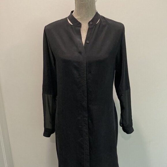 All Saints Rivi Silk Shirt Dress - Picture 11 of 16